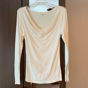 Three Dots Long Sleeve Scoop Neck Top